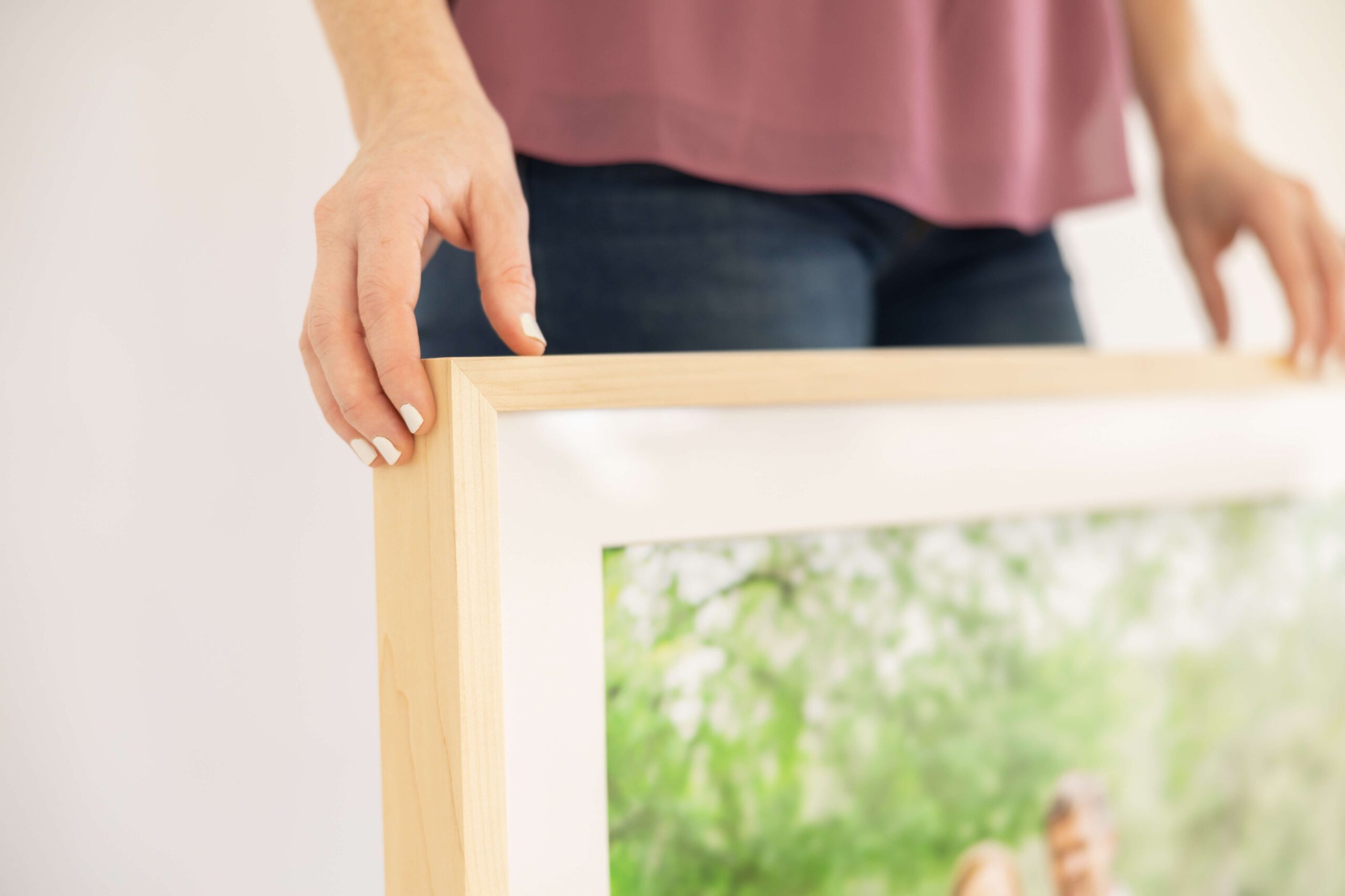 Framed family portrait designed to become meaningful heirloom artwork